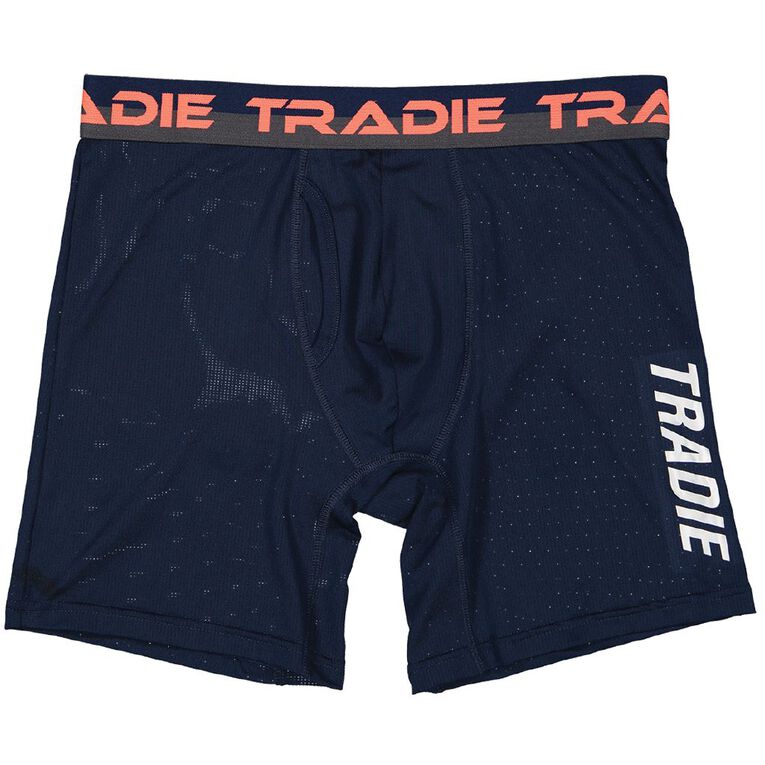 Tradie Men's Midi Trunks, Navy, hi-res