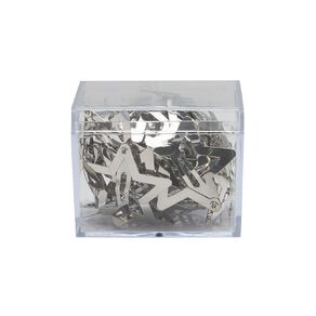 star hair clips silver 1 each