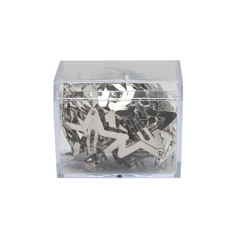 Star Hair Clips Silver, , hi-res