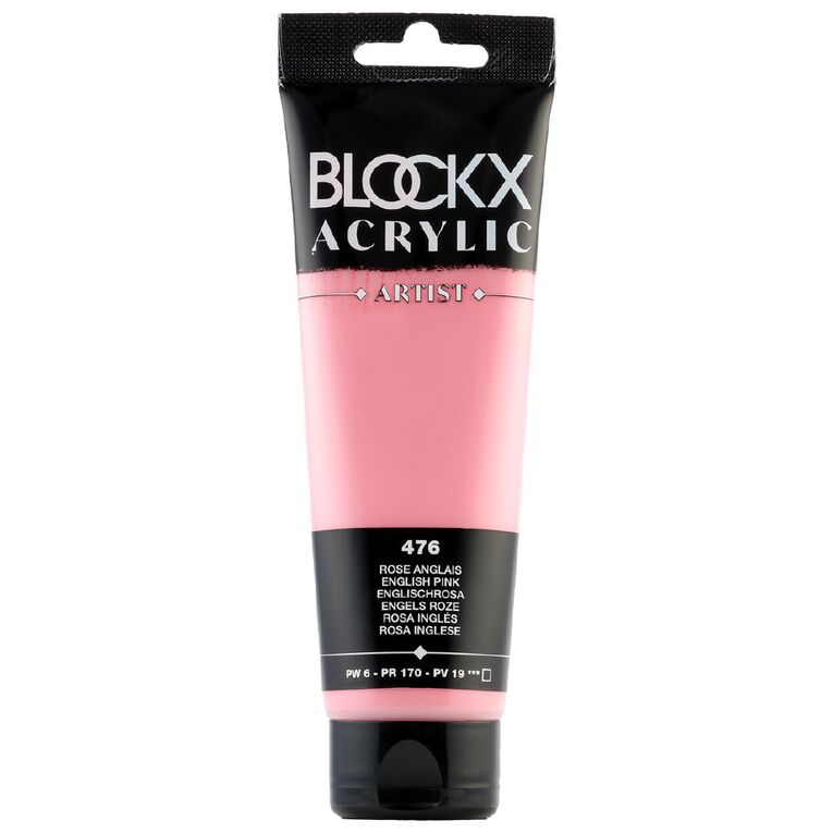 BLOCKX Acrylic Tube 120ml English Pink Pink, , hi-res
