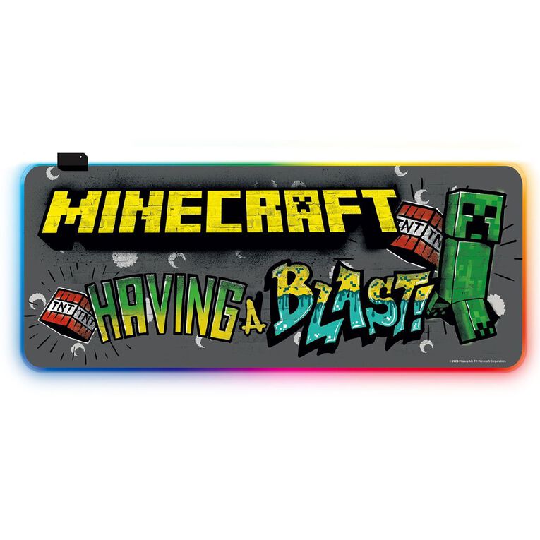 Minecraft Blast XL RGB Gaming Mouse Pad | The Warehouse