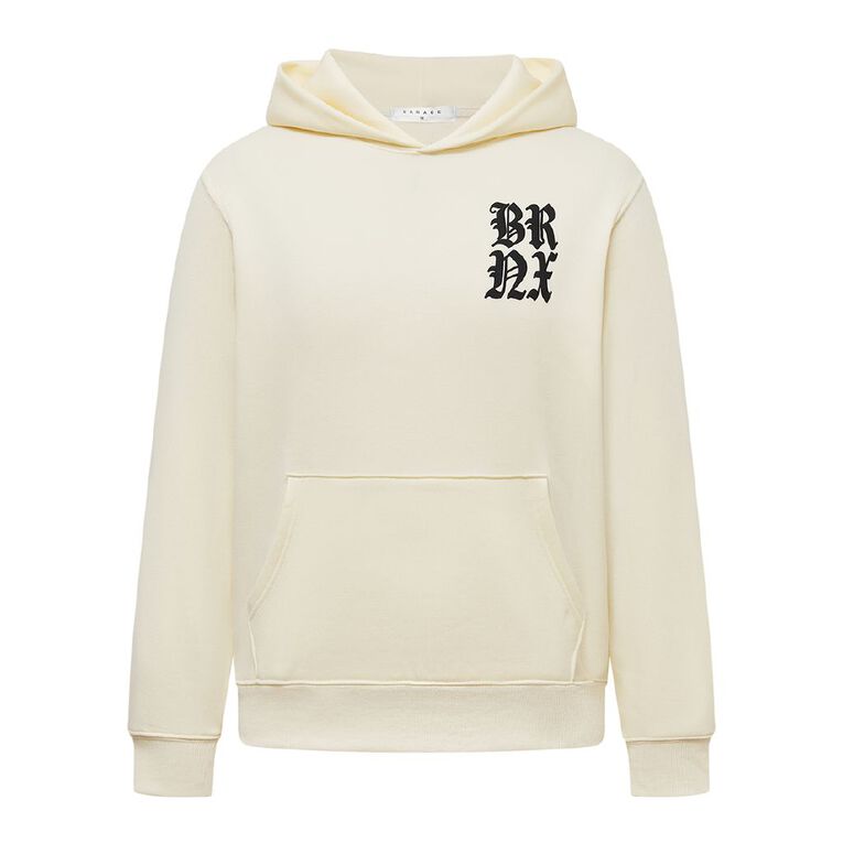 Garage Men's Men's Oversized Fresh Fleece Hoodie, Cream, hi-res