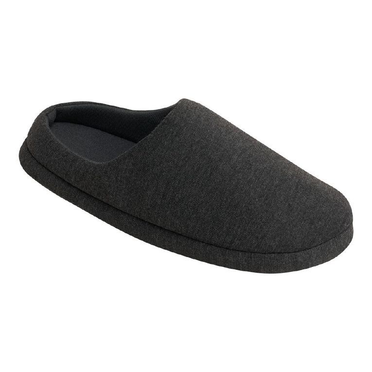 H&H Men's Essential Scuff Slippers, Grey Dark, hi-res
