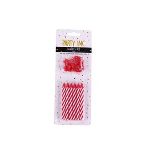 Party Inc Candles Red 12 Pack