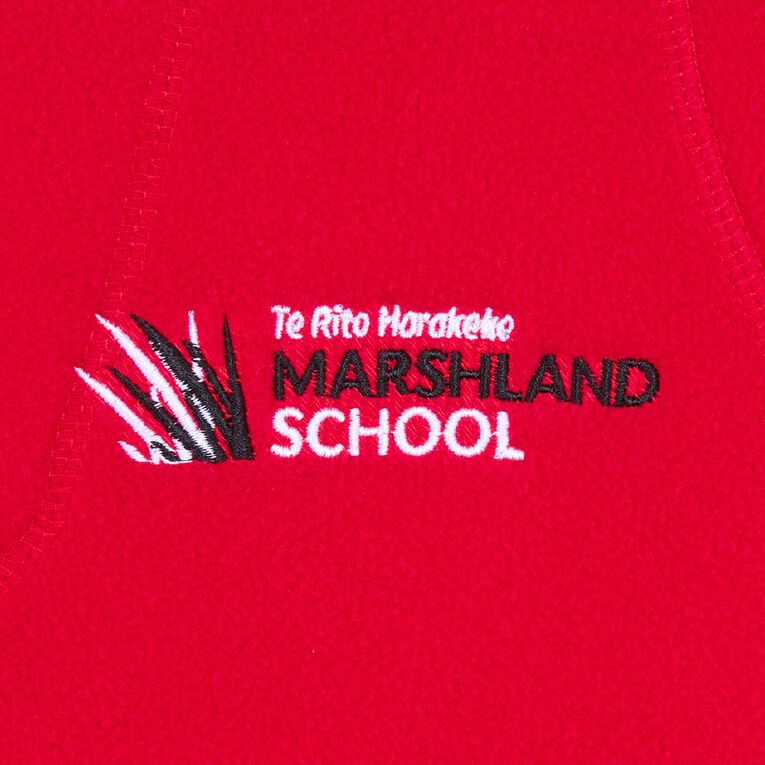 Schooltex Marshland School Polar Fleece with Embroidery, Red Mid, hi-res