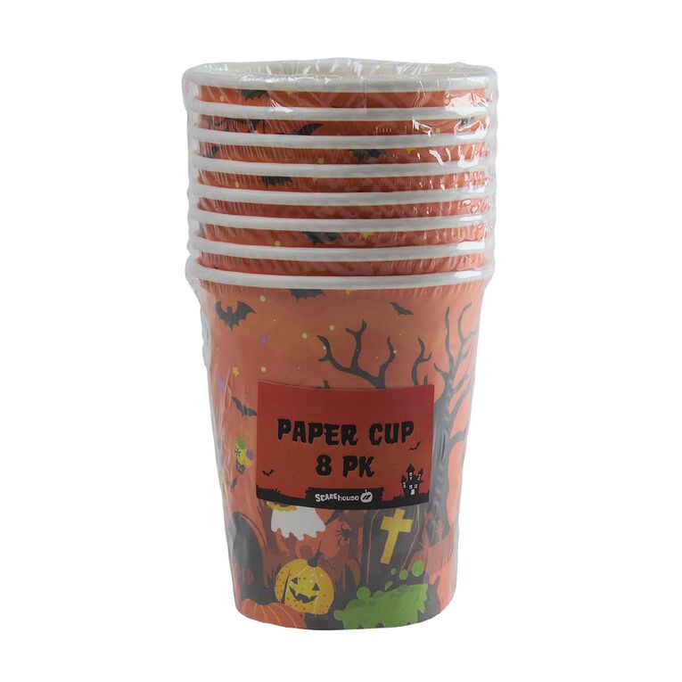 Scarehouse Halloween Paper Cups 8 Pack, , hi-res