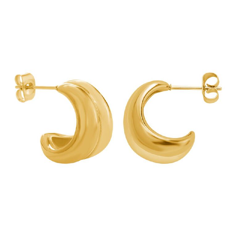 Waterproof Gold Plated Stud Earrings, , hi-res