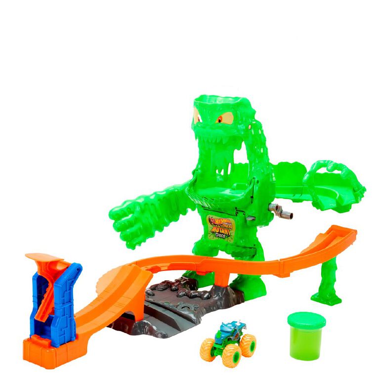 Hot Wheels Monster Trucks Mutant Chaos Monster Takedown Playset, , hi-res