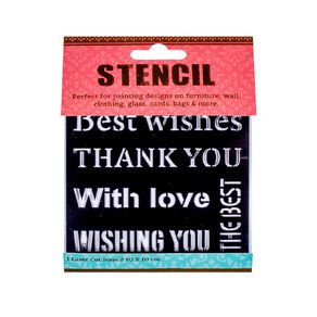 Uniti Craft Adults Stencil Wishes With Love 4 X 4In 1pc