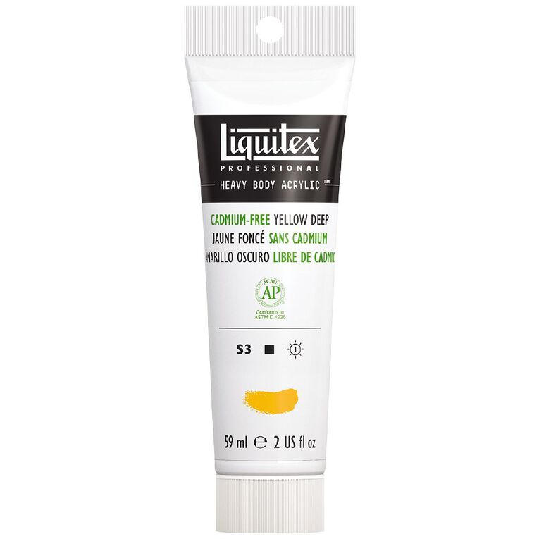 Liquitex Heavy Body Acrylic 59ml Cadmium Free Deep Yellow, , hi-res