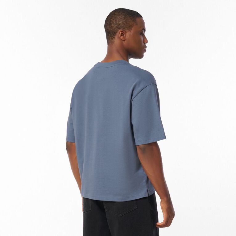 Garage Men's Heavyweight Boxy Crop Tee, Blue Mid, hi-res