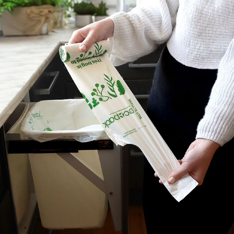 Ecopack Compostable Bin Liners 18L 20 pack, , hi-res