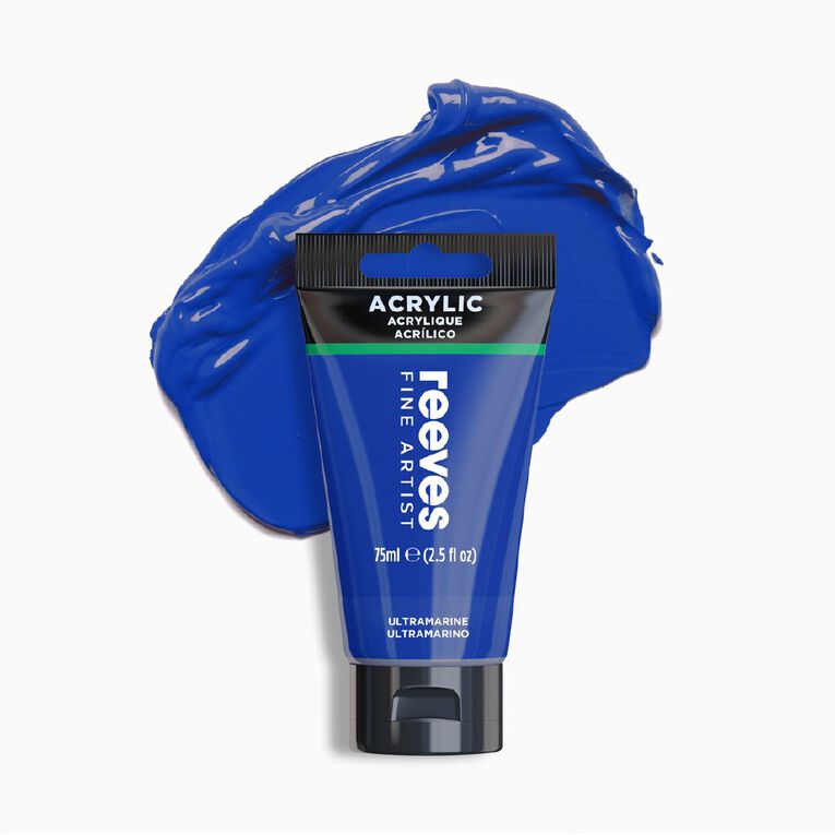 Reeves Fine Acrylic Paint Ultramarine 340 75ml, , hi-res
