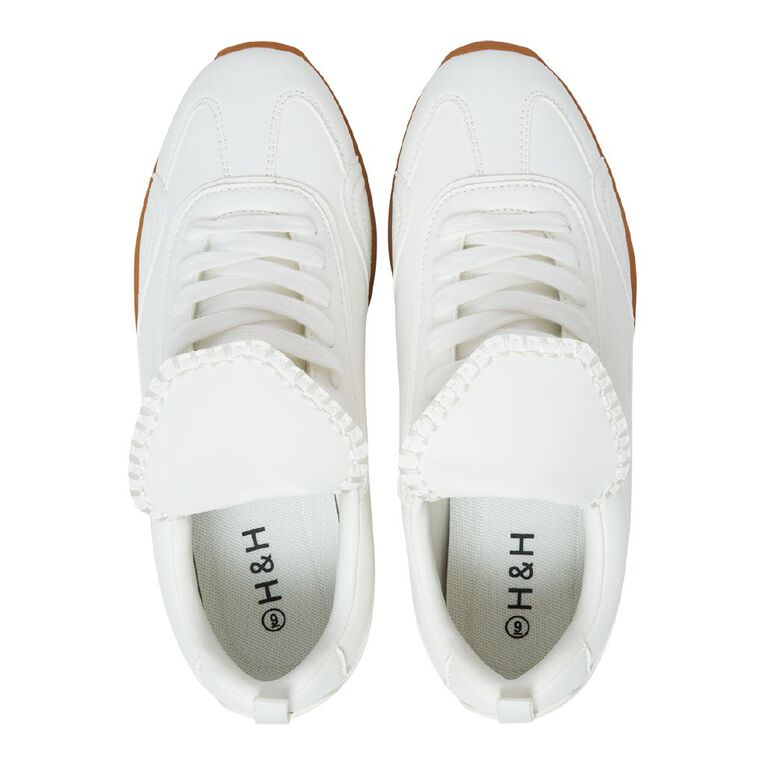 H&H Women's Turn Over Sneakers, White, hi-res