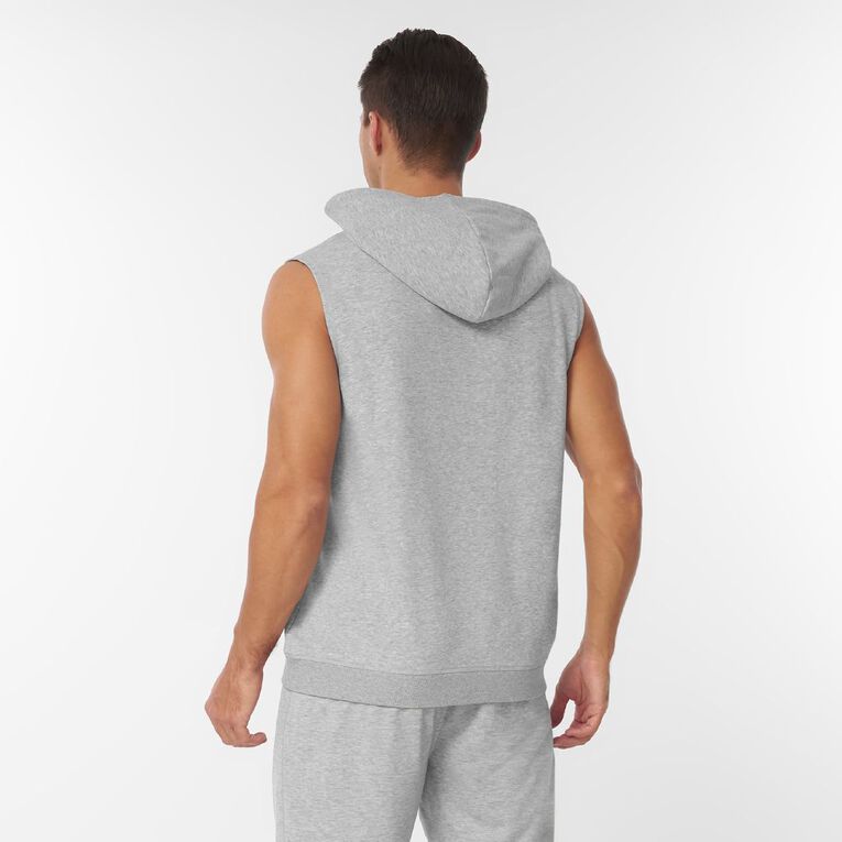 Active Intent Men's Sleeveless Hoodie, Grey Marle, hi-res