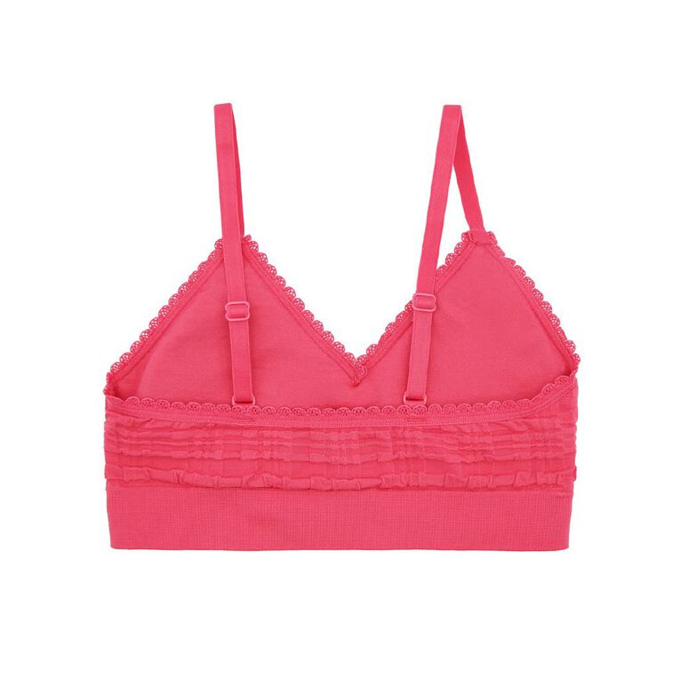 Clio Teen Grid Vibe Seamfree Padded Crop, Red, hi-res
