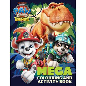 Paw Patrol: The Dino Movie Mega Colouring Book by Lake Press
