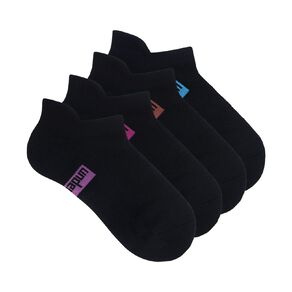 Underworks Women's Low Cut Heel Tab Sport Socks 4 Pack