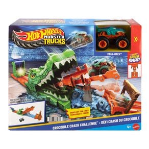 Hot Wheels Monster Trucks Knock the Croc Challenge
