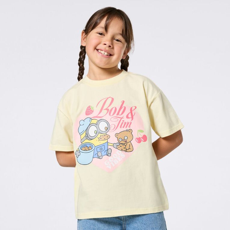 Minions Short Sleeve Oversized Tee, Yellow Light, hi-res