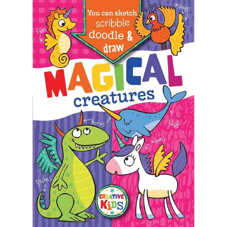 Magical Creatures Doodle Book, , hi-res