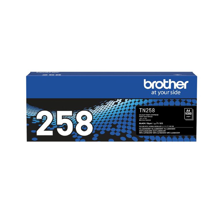 Brother TN258BK Toner Black 1000 Pages, , hi-res