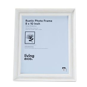 Living & Co Rustic Photo Frame 8in x 10in White