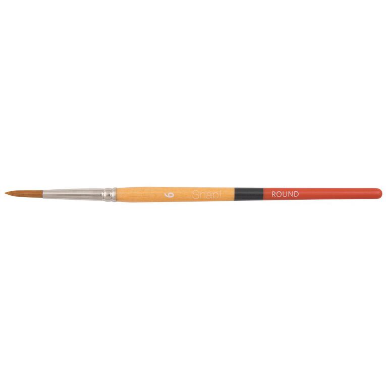 Princeton Snap Brush Short Handle Taklon Round 6 Gold, , hi-res