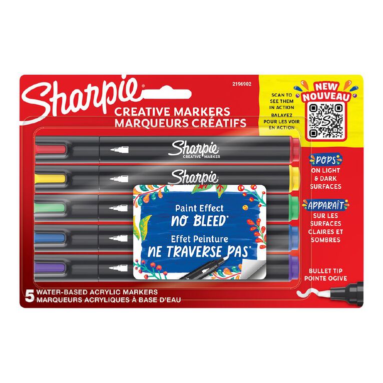 Sharpie Creative Markers Bullet 5 Pack, , hi-res