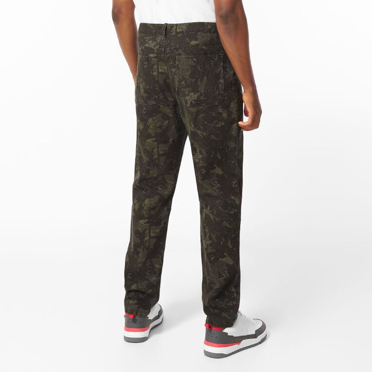 Garage Men's Relaxed Printed Pants, Khaki, hi-res
