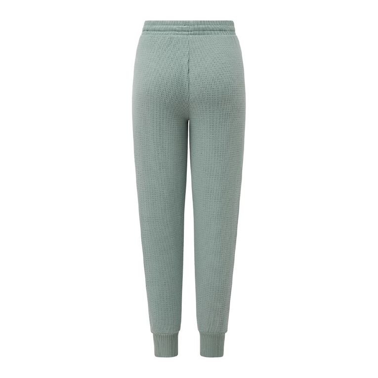 H&H Women's Soft Touch Waffle Pyjama Pants, Blue Light, hi-res