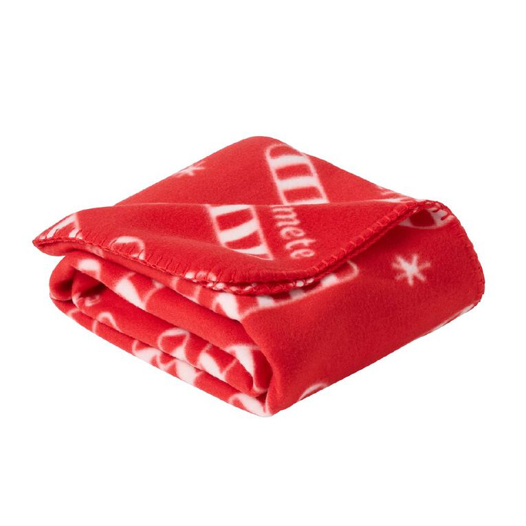 Wonderland Christmas Throw Red 127cm x 152cm, , hi-res