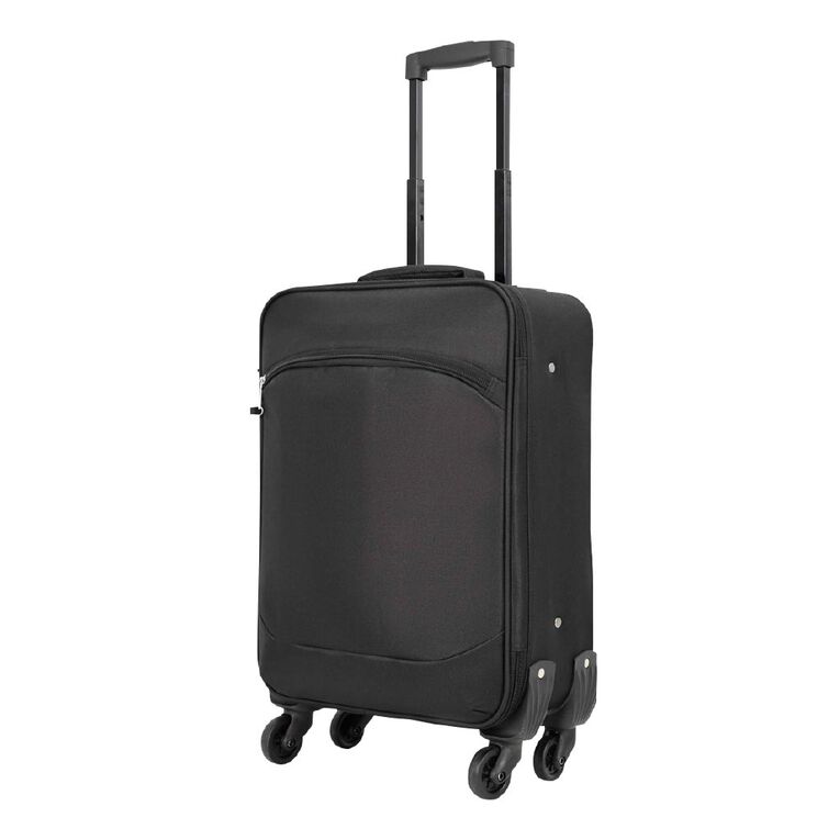 Wander 55cm Soft Carry On Suitcase 4 Wheel Black, , hi-res