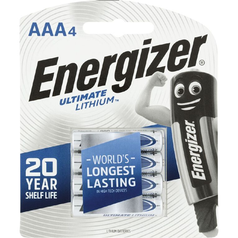 Energizer Ultimate Lithium Batteries AAA 4 Pack 4 Pack, , hi-res