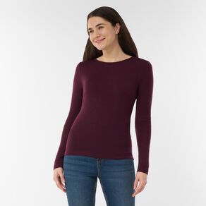 H&H Women's Merino Blend Crew Neck Top