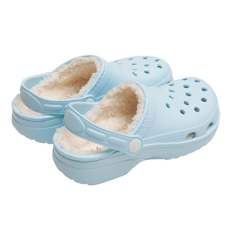 Young Original Senior Kids' Lined Frog Clog Shoes, Blue Light, hi-res