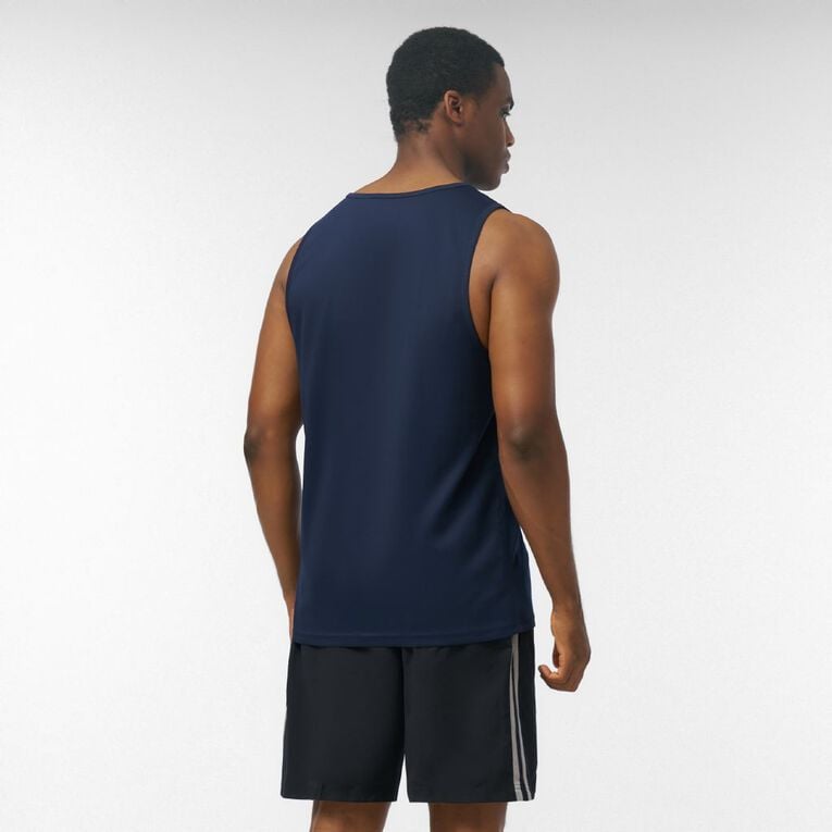 Active Intent Men's Cooldry Singlet, Blue Dark, hi-res