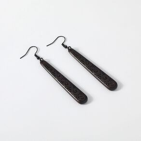 Kiwiana Carving Dangle Earrings