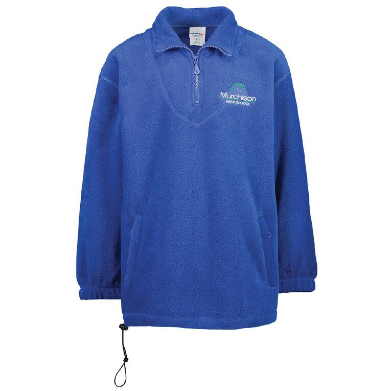 Schooltex Murchison Area Polar Fleece Top with Embroidery, Royal, hi-res