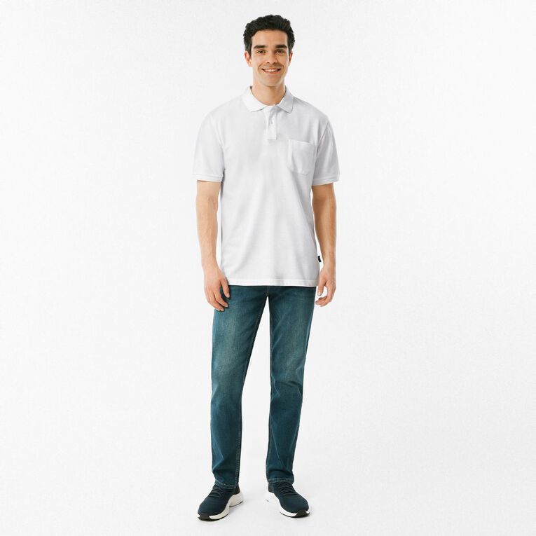 H&H Men's Pique, White, hi-res
