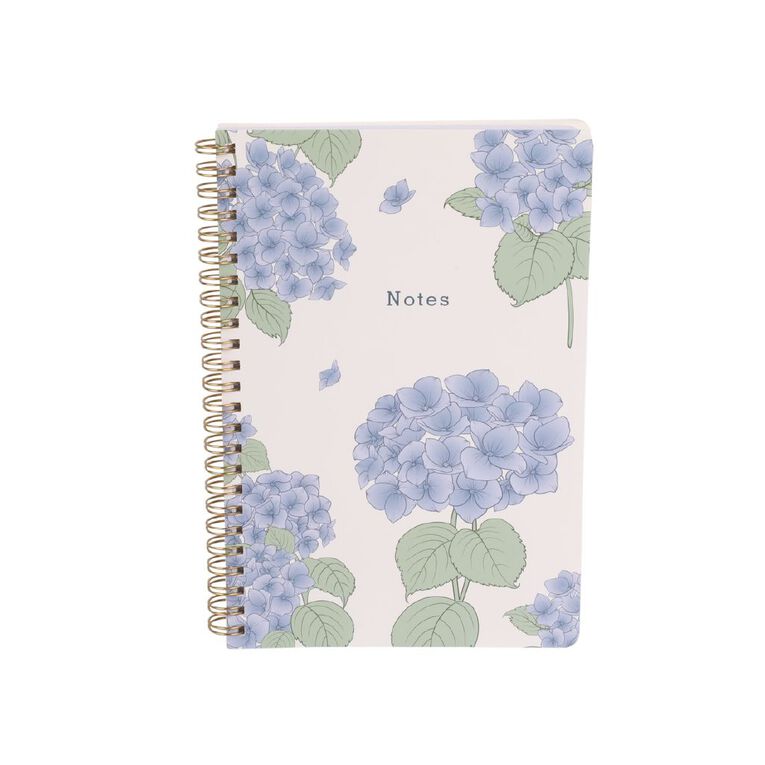 Uniti Adults Hydrangea A5 Spiral Notebook, , hi-res