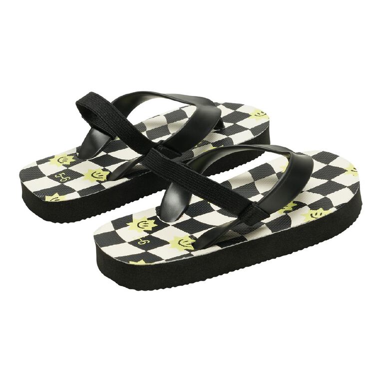 Young Original Junior Kids' Printed Jandals, Khaki, hi-res