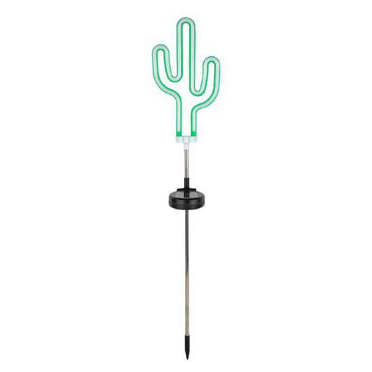 Kiwi Garden Solar Neon Cactus Light, , hi-res