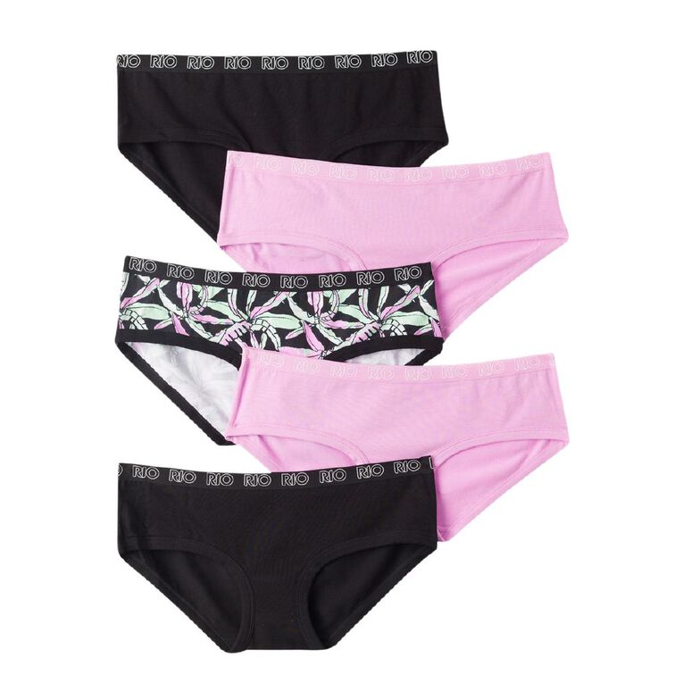 Rio Women's Boyleg Briefs 5 Pack, Purple Light, hi-res