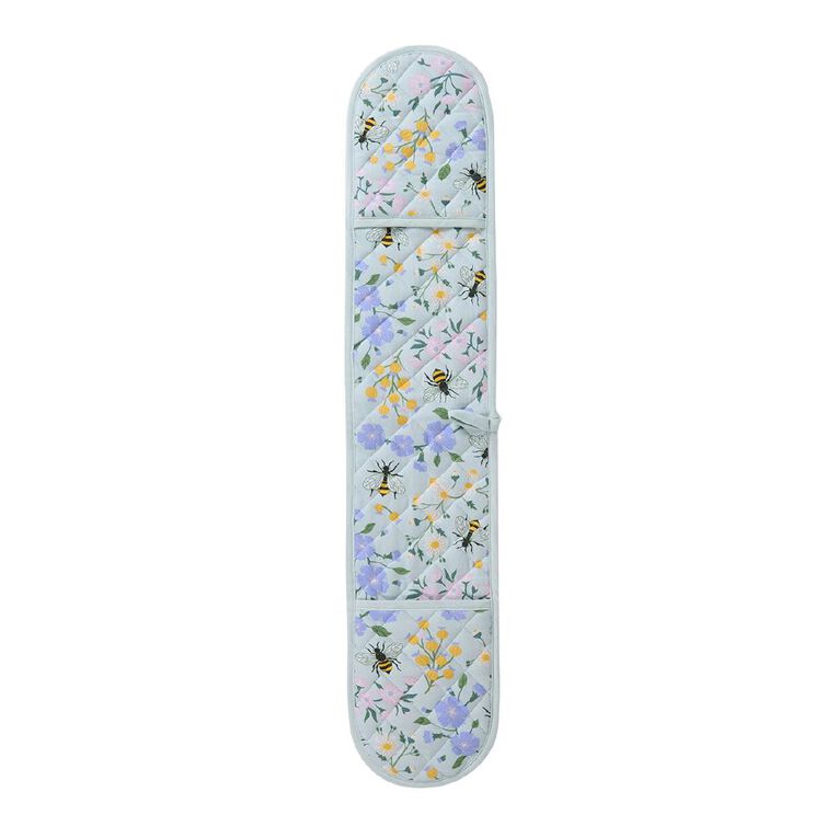 Living & Co Double Oven Glove Printed Garden Blue, , hi-res