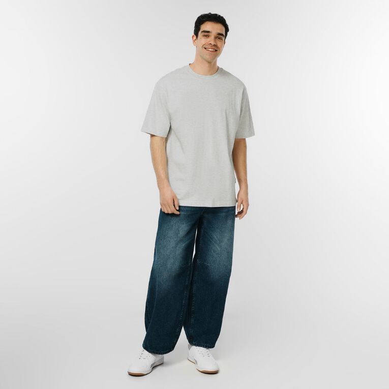 Garage Men's Heavyweight Boxy Tee, Grey Marle, hi-res