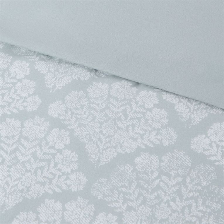Living & Co Duvet Cover Set Cotton Santorini Blue King, , hi-res