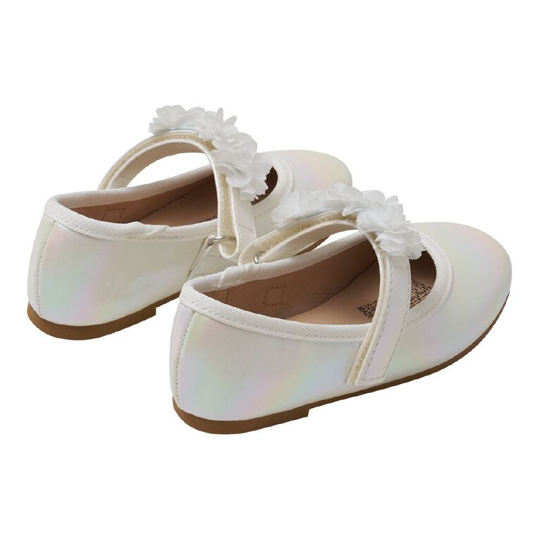 Young Original Junior Kids' Beatrice Ballet Shoes, White, hi-res