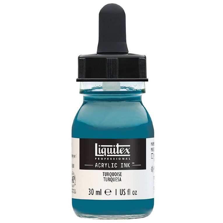 Liquitex Acrylic Ink Turquoise 30ml, , hi-res