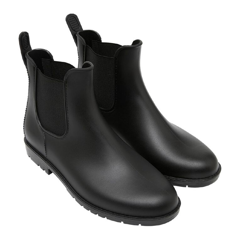 H&H Women's Essential Ankle Length Gumboots, Black, hi-res